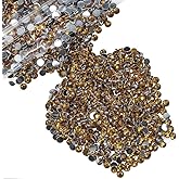 qiipii 14000PCS 2mm Amber Brown Crystal Resin Rhinestones for Crafting SS6 Flatback Light Brown Coffee Stones Bulk Diamonds Crystals Gems Charms for Naills Face Eyes Makeup Tumblers Bottles DIY Crafts