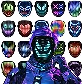 ORWINE LED Mask, Light Up Mask with Gesture Sensing for Festival Dj Cosplay Masquerade Part Christmas Birthday Gifts for Kids