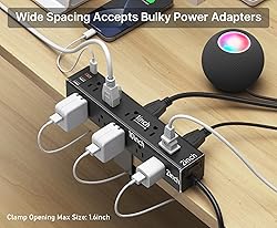 CCCEI Standing Desk Clamp Power Strip with 15