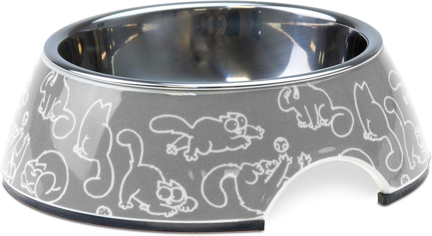 PUMA Simons Cat Bowl, Plastic, Dark Grey, 160 ml, 14 x 14 x 4.5 cm, darkgray, L: 14 cm B: 14 cm H: 4,5 cm