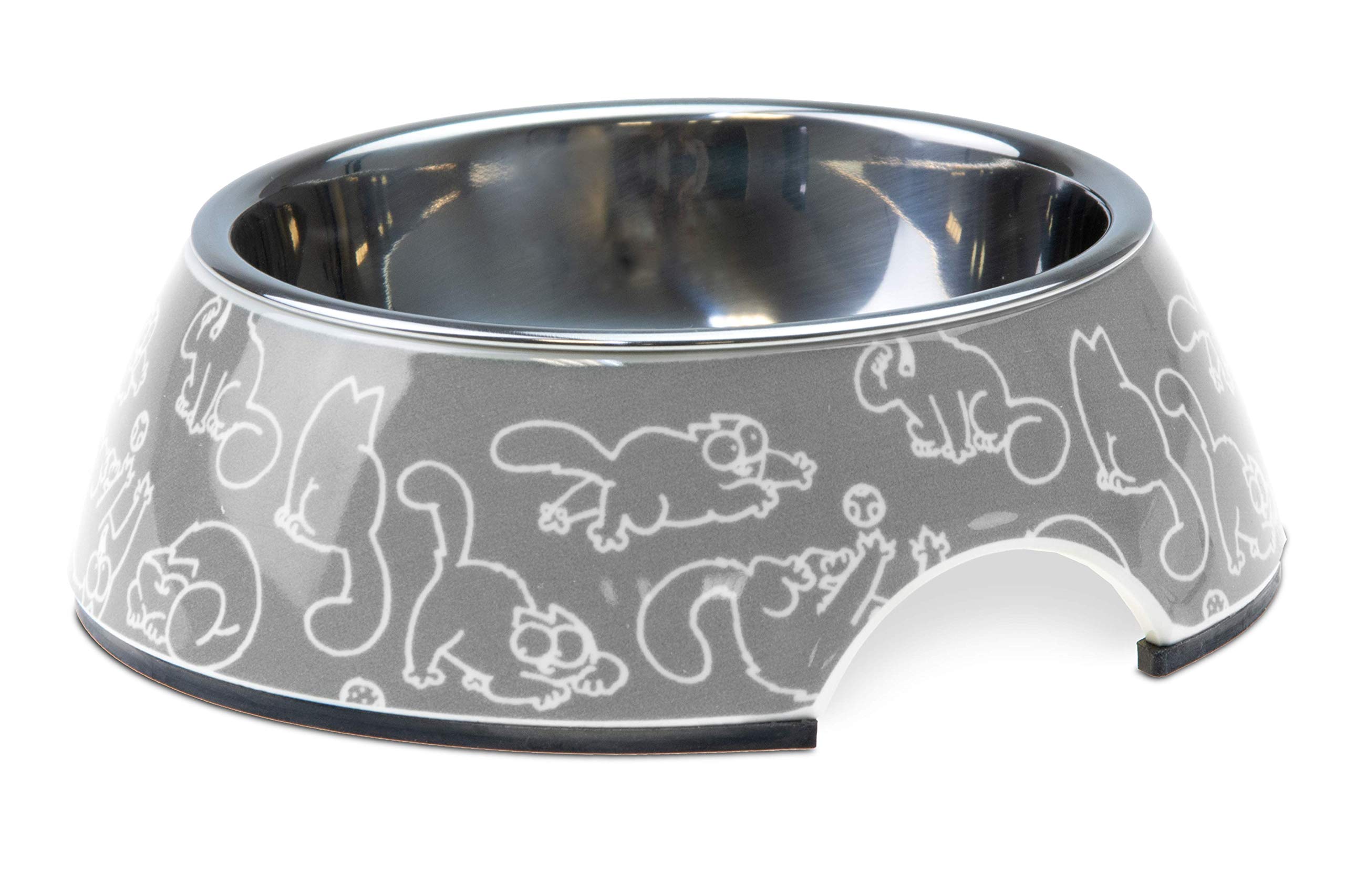 PUMA Simons Cat Bowl, Plastic, Dark Grey, 160 ml, 14 x 14 x 4.5 cm