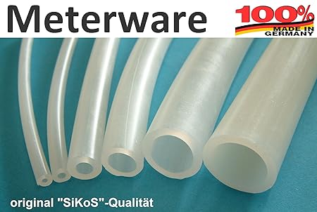 Silikonschlauch - 6x8mm - Meterware - Lebensmittelqualität