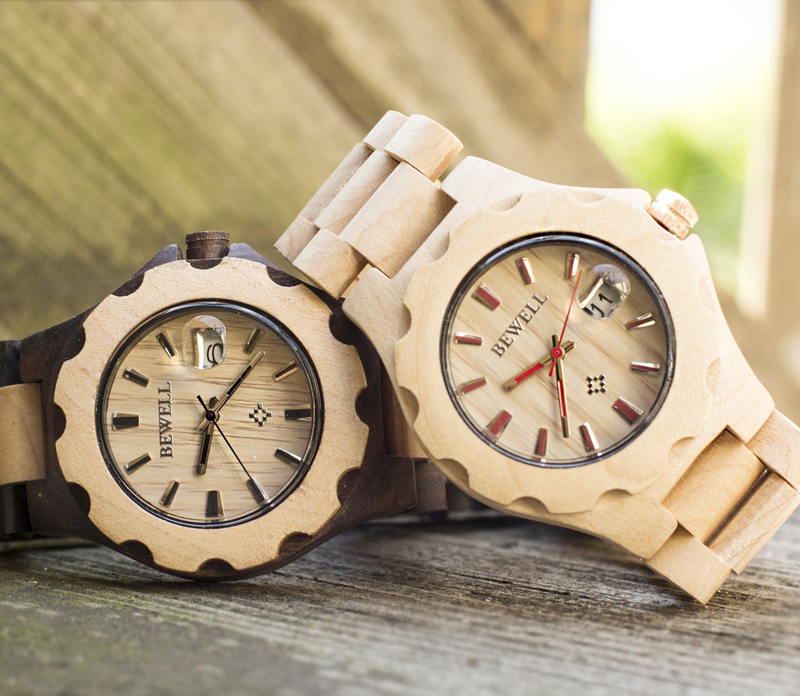 UD Elegant Handmade Couple Wooden Watches,Wood Watches for Lovers,Anniversary Gift