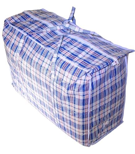 Lot de 3 grands sacs de rangement en plastique avec fermeture éclair et poignées