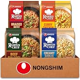 Nongshim Ramyun Chef, Korean Instant Ramen Noodles Variety Pack, 16 Packs | Instant ramen variety pack with bulgogi, creamy garlic chicken, braised beef and curry profiles