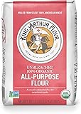 King Arthur Flour 100% Organic All-Purpose Flour, Unbleached, 2 Pound (Pack of 12)