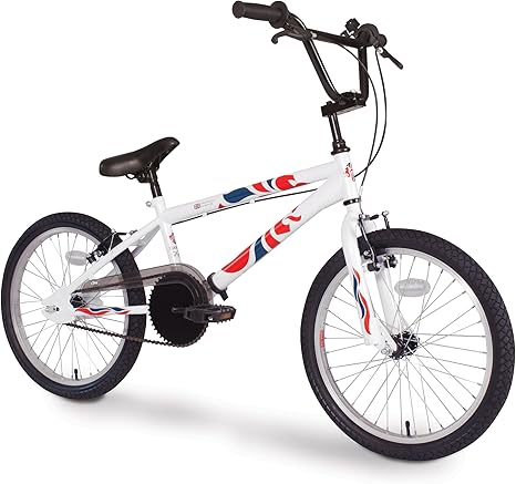 red and white bmx bike