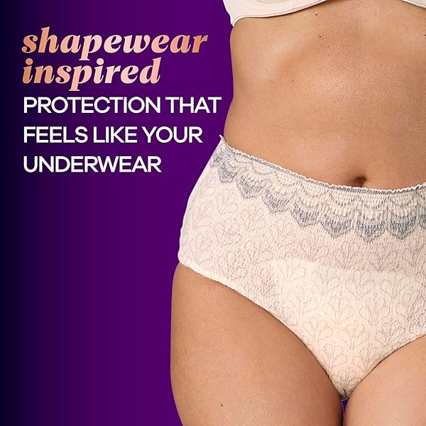 ALWAYS DISCREET BOUTIQUE INCONTINENCE AND POSTPARTUM UNDERWEAR FOR WOMEN, MAXIMUM PROTECTION, S/M, ROSY, 20 COUNT (PACKAGING MAY VARY)