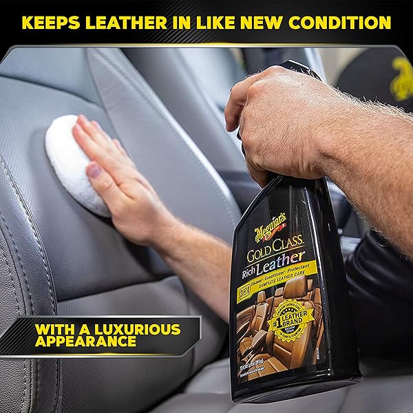 MEGUIAR’S G1924SP GOLD CLASS RICH LEATHER CLEANER AND CONDITIONING SPRAY – 24 OZ SPRAY BOTTLE