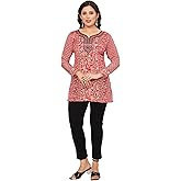 Maple Clothing Women's Indian Tunic Top Short Kurti Kurta Printed Indian Clothes Outfit
