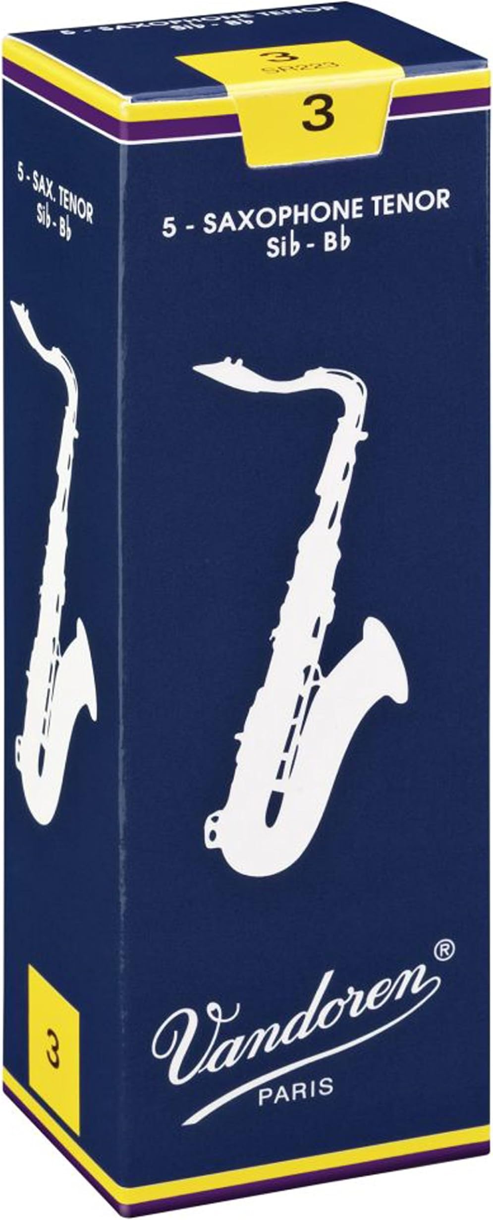 Vandoren Traditional Tenor Saxophone Reeds Box of 5 Strength 1.5