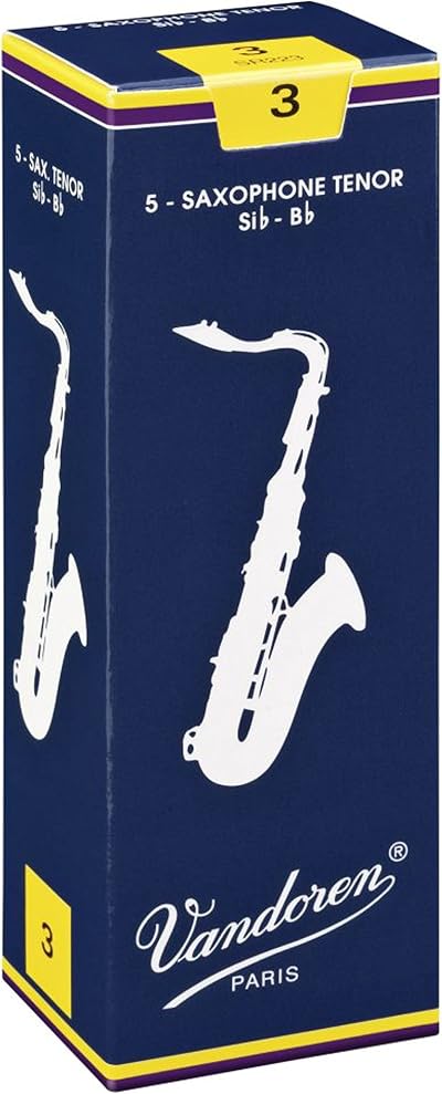 Vandoren Traditional Tenor Saxophone Reeds Box of 5 Strength 1.5
