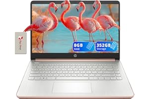 HP Premium Stream 14" HD Student&Business Laptop, 8GB RAM, 352GB Storage(64GB eMMC+288GB Docking Station Set), Intel Celeron 