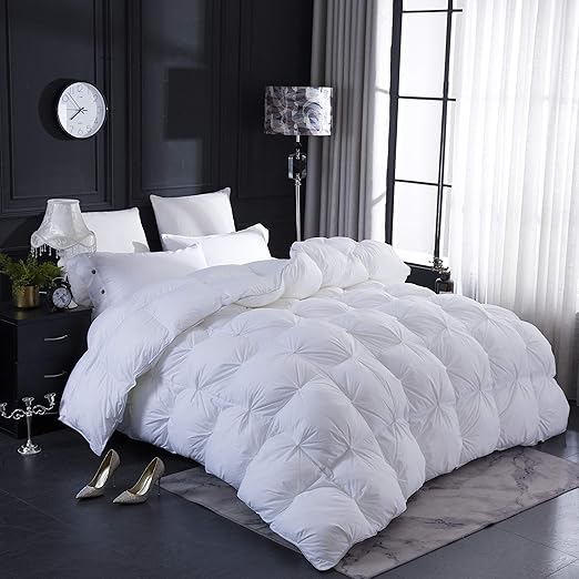 Amazon Com Lesnncier Luxurious White Goose Down Comforter 1200