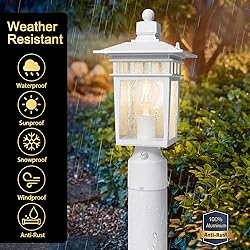 APOTO Dusk to Dawn Outdoor Post Lights, Waterproof