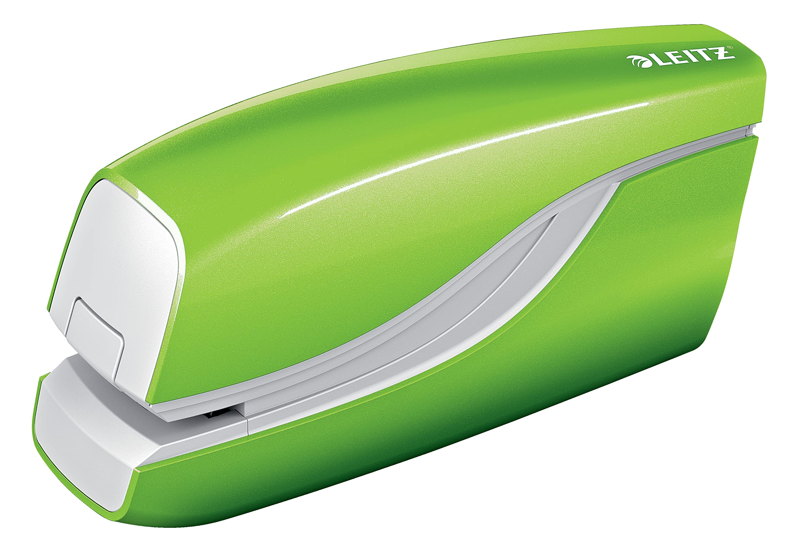 Leitz 55661054 Electric Stapler, 10 Sheet Capacity, Battery Powered, WOW Range, Green