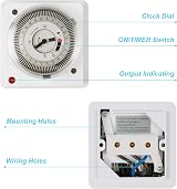 HBN 24 Hour Indoor Immersion Heater Timer Switch 16 Amps with Waterproof Cover view 7