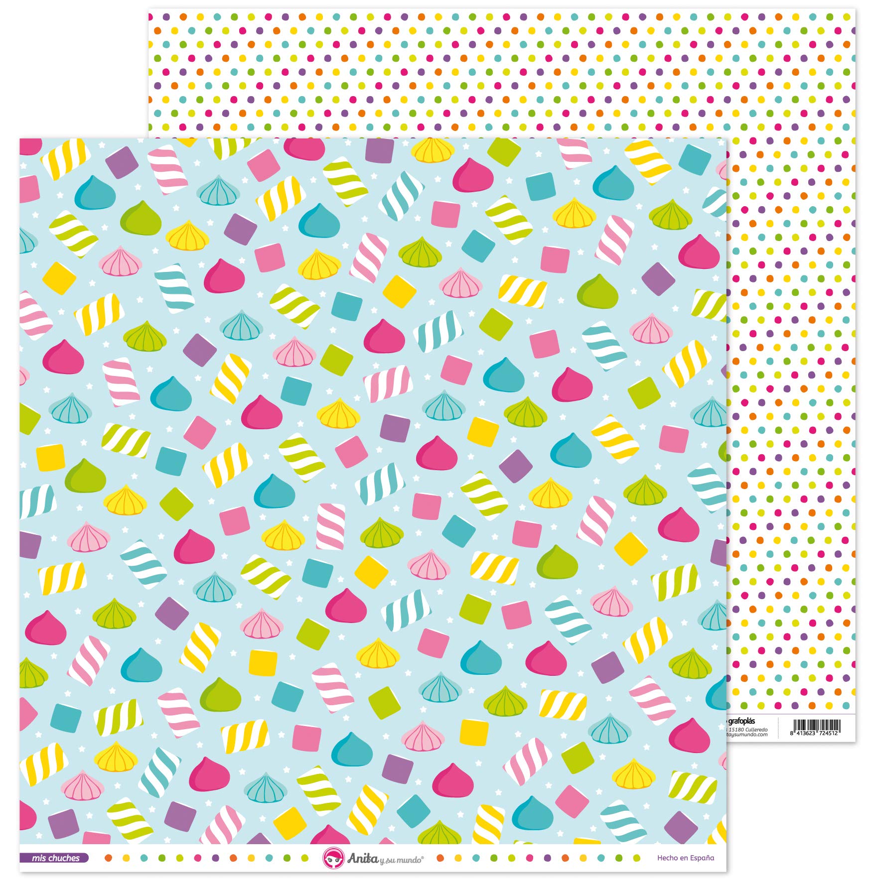 Anita and Su Mundo Collection My Chuches Scrapbooking Papers, Paper, Clouds, 12" x 12"