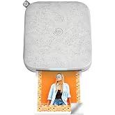 HP Sprocket 3x4 Instant Smartphone Photo Printer - Portable Color Wireless Mobile Printer - Zink Sticky-Back Photos - Print from Compatible iOS &amp; Android Devices with Bluetooth w/the Creative App