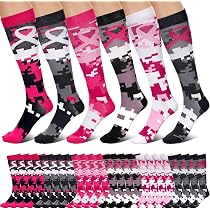 Amazon.com: Xtinmee 12 Pairs Pink Ribbon Breast Cancer Awareness ...