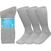 Falari 3-Pack Physicians Approved Diabetic Socks Cotton Non-Binding Loose Fit Top Help Blood Circulation