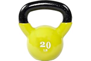 Fitvids Wide Grip 3-Piece Kettlebell Exercise Fitness Weight Set, Include 5 lbs, 10 lbs, 15 lbs and 20 lbs, Set of 3 or Set of 4