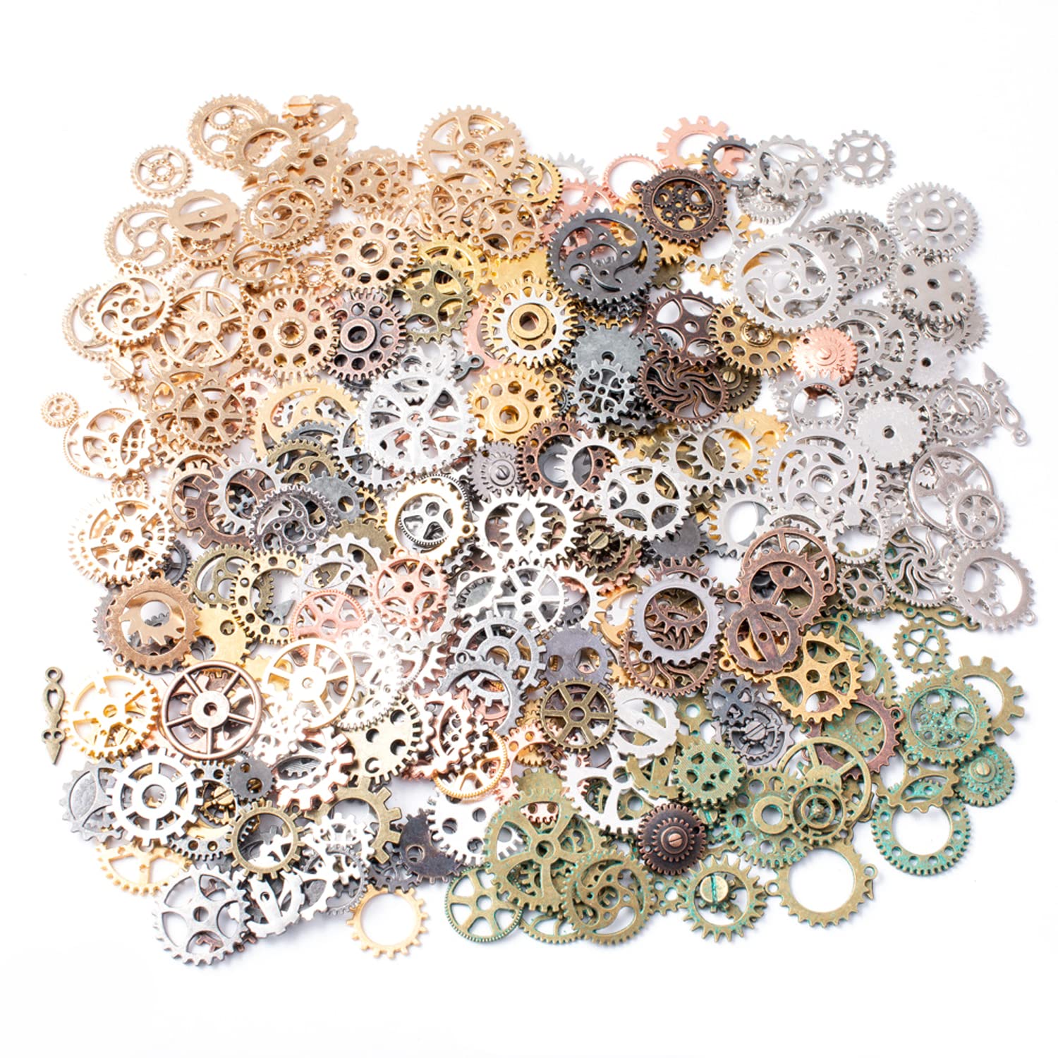 LSYYSL 100g Assorted Crafts, Gears, Pendants, Jewelry Accessories, Retro Steampunk Gears, Making Accessories for Necklaces, Bracelets, Jewelry