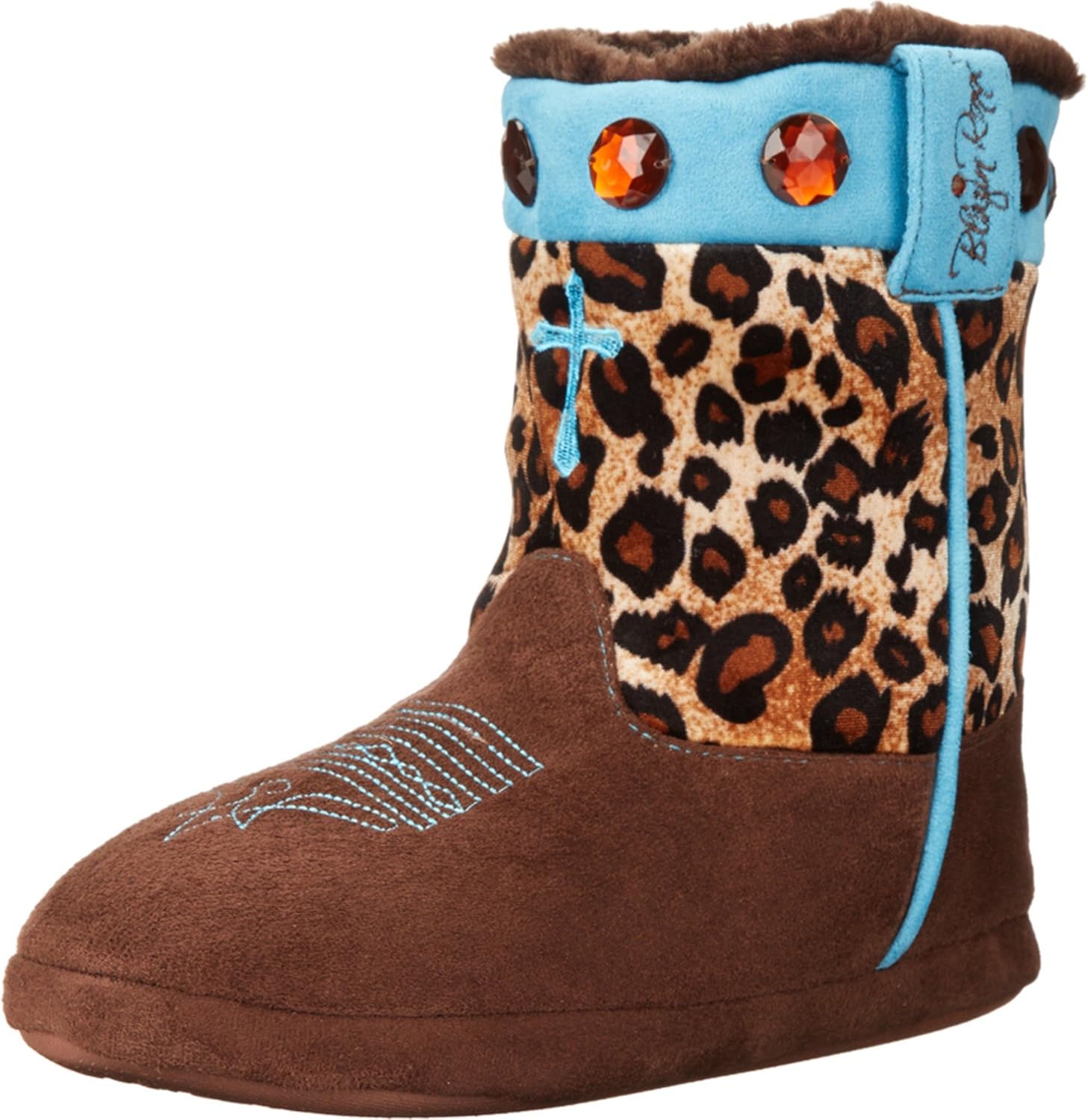leopard print slipper boots