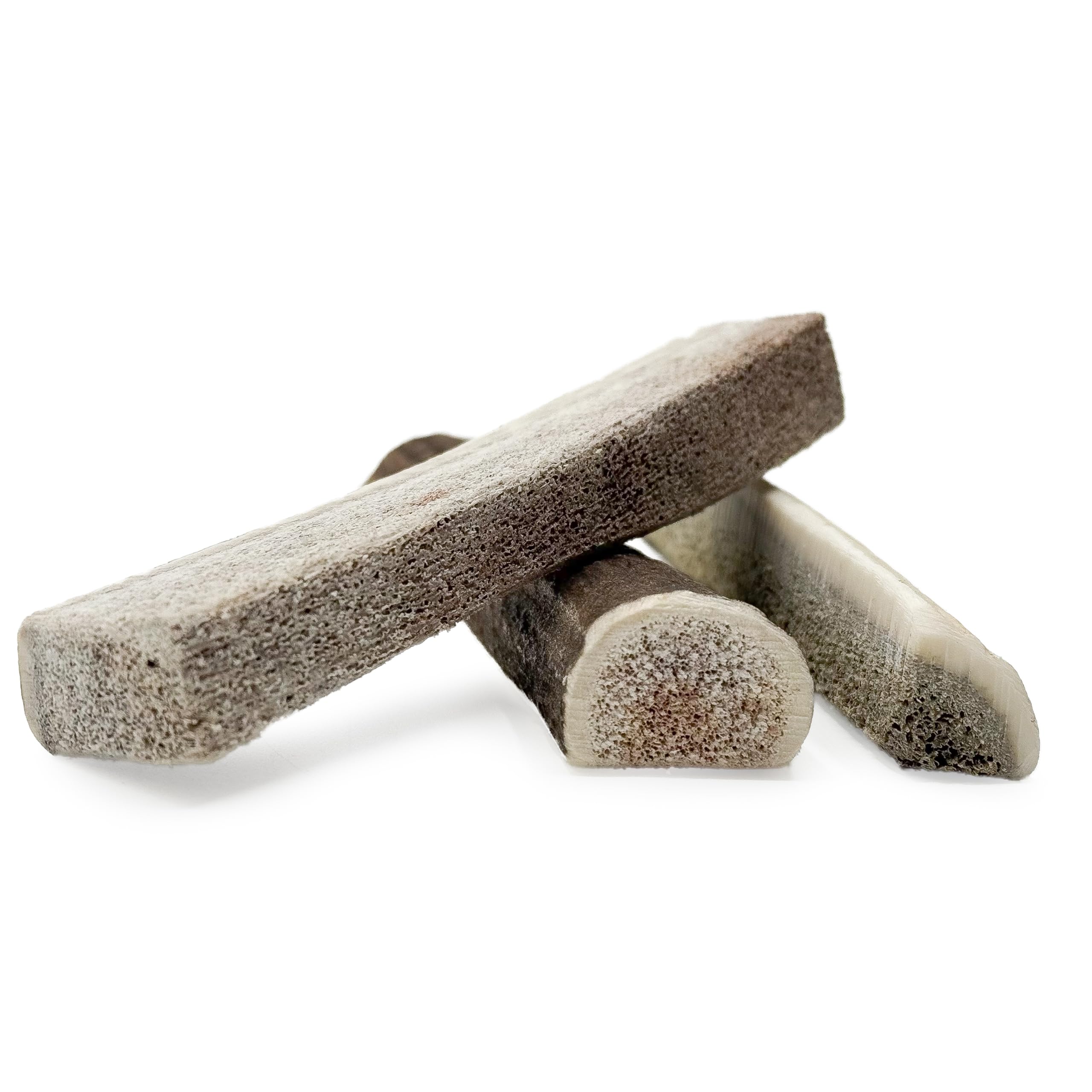 Treaby Deer Split Antler Chews for Dogs, Pack of 3 - Natural & Eeasy Chew Dog Toy, Puppy Chew & Dog Treat for Dental Health (Medium Size, Split, 40-70g,9cm each)