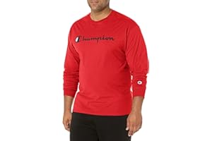 Champion Men's T-shirt, Classic Graphic Long Sleeve T-shirt, Comfortable, Soft T-shirt for Men (Reg. Or Big & Tall)