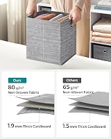 SONGMICS Storage Boxes 6-Pack 26x26x28 cm Non-Woven Fabric with Handles view 6