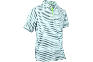 GYART Mens Golf Shirts Quick Dry Moisture Wicking Casual Short Sleeve Performance Athletic Print Collared Stylish Men Polo Shirt