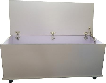 Redstone Weiss Ottomane Truhe Aufbewahrungsbox Mit Deckel Einzigartiges Verschlussscharnier Amazon De Kuche Haushalt