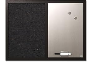 BI-Silque Dry-Erase Combination Board, 18"x24", Black (BVCMX04433168)