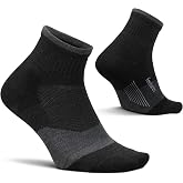 Feetures Trail Max Cushion Quarter Sock | Max Cushion Quarter Hiking Socks with Targeted Arch Compression, No-Slip Cuff, Moisture-Wicking Fibers, Enhanced Durability