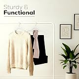 Utopia Home Velvet Coat Hangers Adult Heavy Duty Non-Slip 360° Hook White 20 view 2