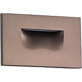 East Grove Home Builder Essentials Indoor or Outdoor 120V Input LED Step or Patio Deck Light Horizontal Orientation with 3-CC