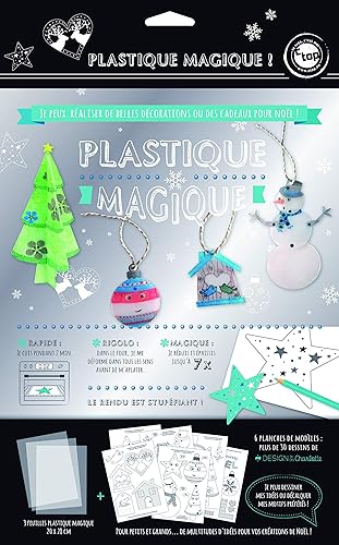 Download Kit plastique magique translucide Thème Noël (3 feuilles 20x28 cm, 20 modèles et un abécédaire) PDF