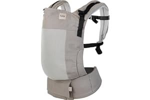 Baby Tula Free-to-Grow Coast Mesh Baby Carrier 7-45 lb, Adjustable Newborn to Toddler Carrier, Ergonomic Inward Front and Back Carry, Lightweight - Coast Overcast