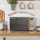 Russell Hobbs RHMD714MG-N 17 Litre Mini Compact Microwave Green Wood Effect view 3
