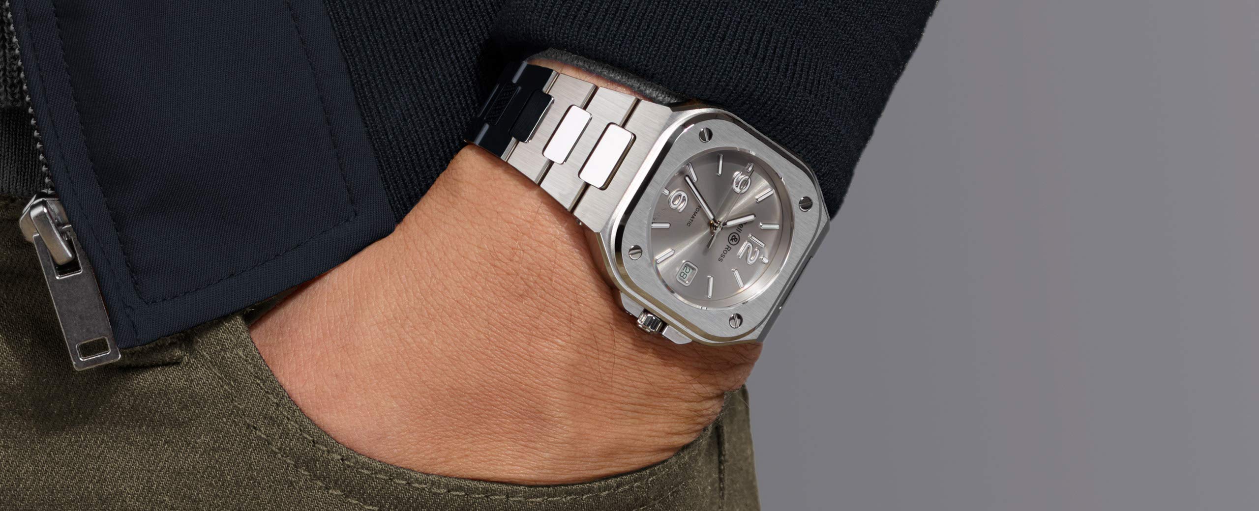 Bell and Ross BR 05 Automatic Silver Dial Men's Watch BR05A-GR-ST/SST