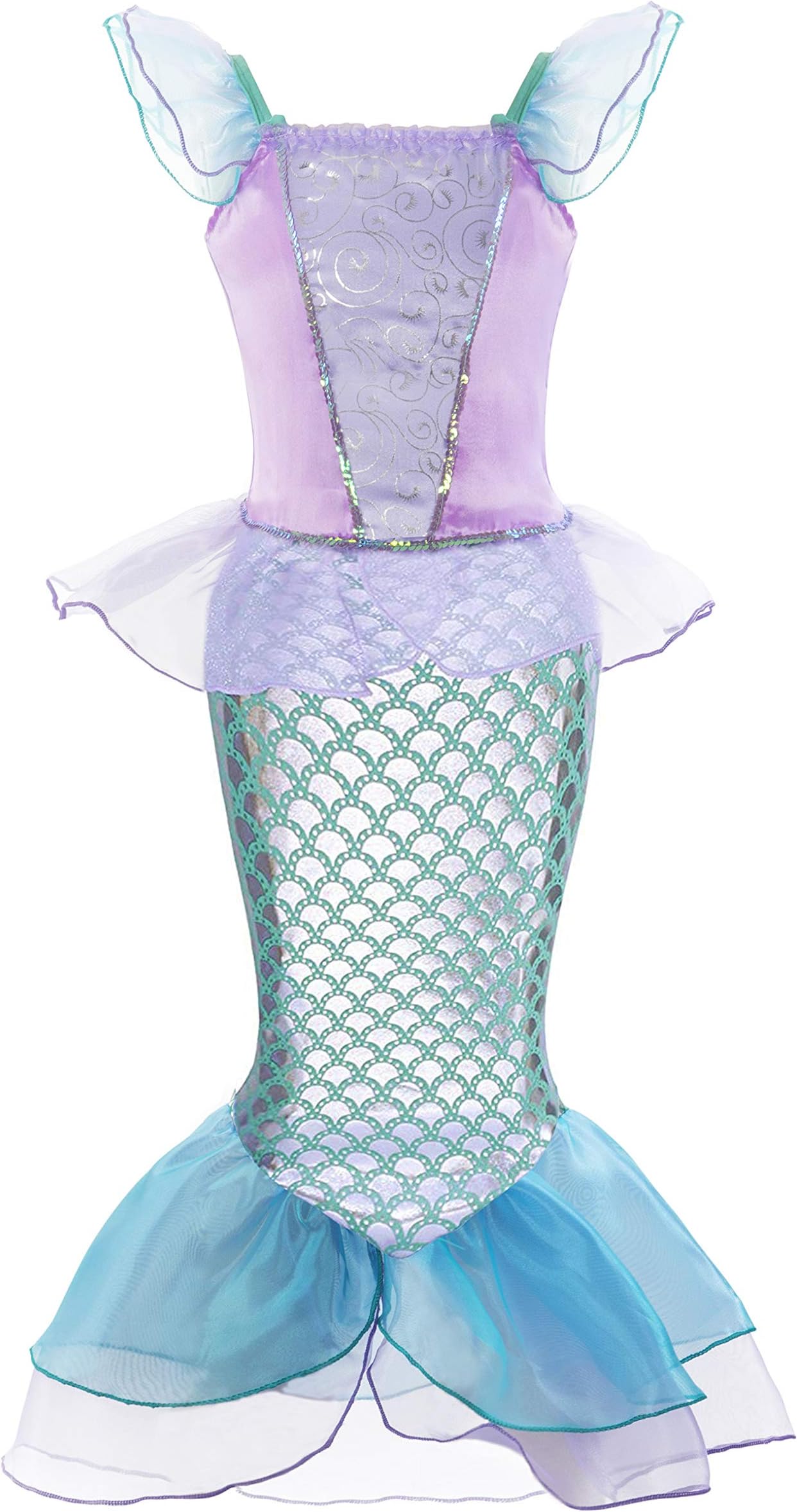 Padete Little Girl Mermaid Princess Costume Sequins Party Dress