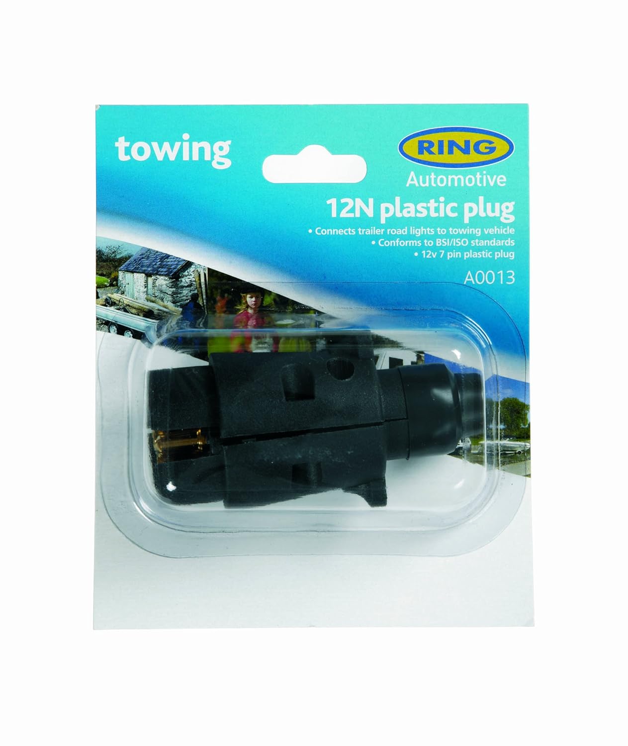 Ring Automotive A0013 12N 7 Pin Plastic Plug For Trailer Lights Male ...