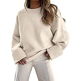 ANRABESS Women's Oversized Sweaters 2025 Long Sleeve Fuzzy Knit Casual Chunky Pullover Sweater Fall Outfits Clothes