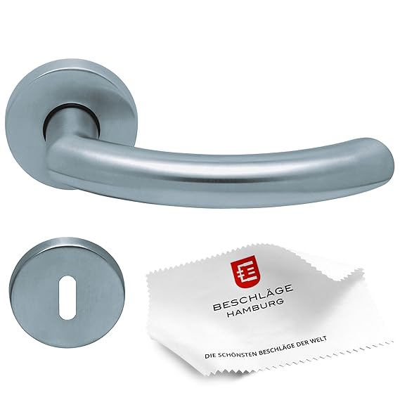 Türgriffe von Beschläge Hamburg: Türbeschlag scoop SBL 1085 — Türklinken mit Buntbart Rosetten für Zimmertüren — Drückergarni