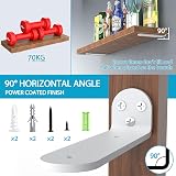 WELDUN 6 Pack Metal Shelf Brackets 10 cm Heavy Duty Wall Mounted view 3