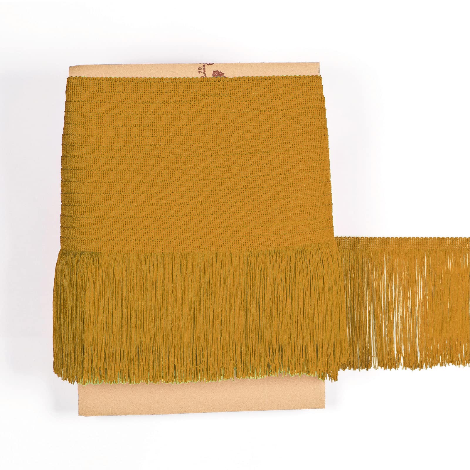 TEXTEX = Cuquillo Fringe for Sewing Flamenco and Sevillana. Composition Rayon 100%. Length of 15 cm. 5m Pieces. (Gold)