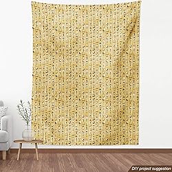 Ambesonne Egyptian Print Fabric by The