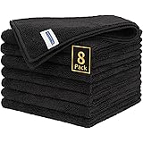 HOMERHYME Premium Microfiber Cleaning Cloth, 8 Pack, 12.6" x 12.6" Cleaning Towels, Lint-Free & Streak-Free, High Performance