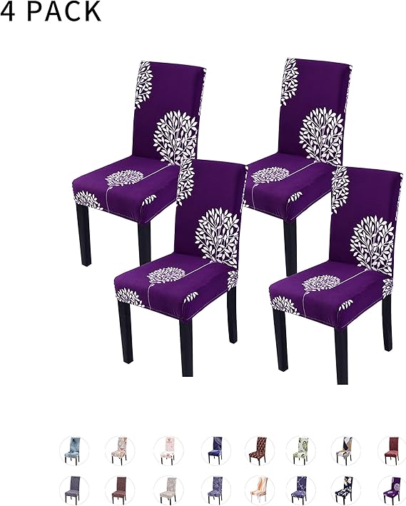 Amazon.de: HOTNIU Spandex-Gewebe Gemustert Esszimmerstuhl-Schonbezug